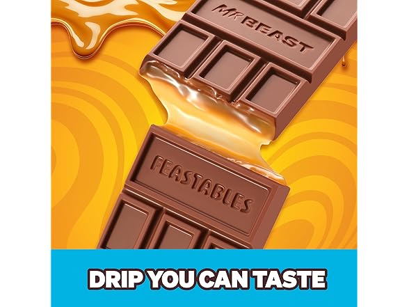 Feastables Caramel Choc Bar 10ct 2.1oz