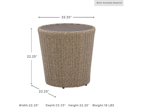 Ashley Danson Outdoor Round End Table