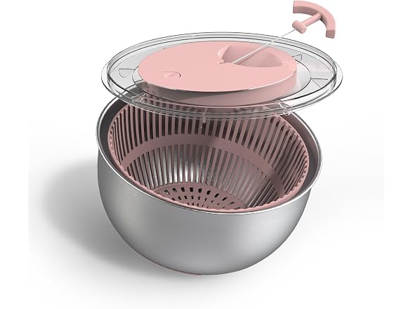 COOK WITH COLOR Stainless Steel Salad Spinner - 5 Qt
