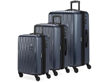 $99.99, Was $550, 81% Off! SwissGear 7272 Energie Hardside Navy, 3-Piece Set (19/24/27) dealfomo