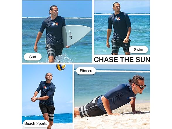 Kanu Surf Fiji Rashguard Men UPF 50+ Sun Shirts