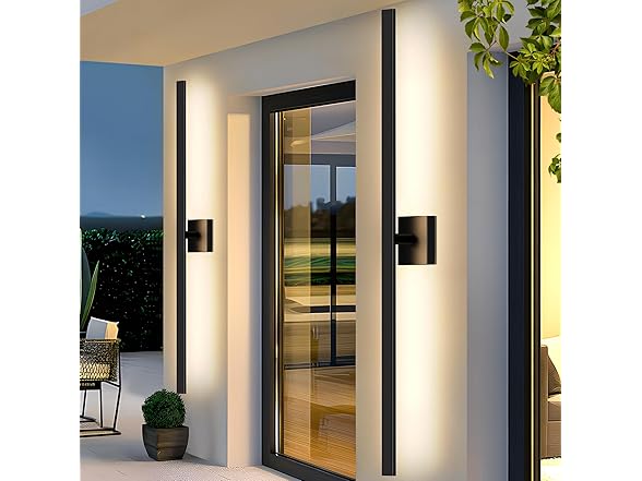 BesLowe 2-Pack 46.88" LED Outdoor Wall Lights
