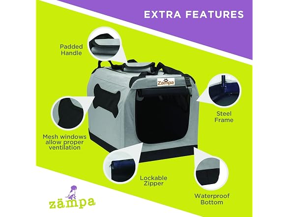 Zampa Dog Crates for Extra Large Dogs