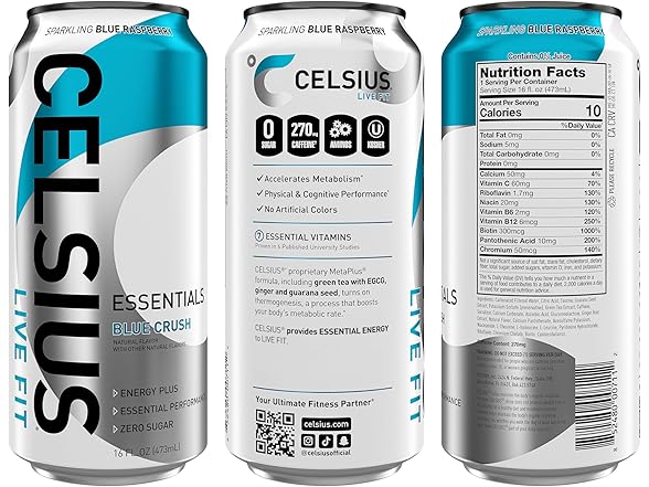 12PK CELSIUS ESSENTIALS™ Sparkling Blue Crush