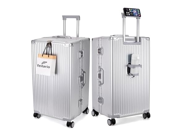 feilario Aluminum Frame Checked Luggage