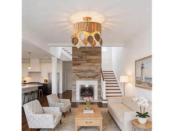 Parrot Uncle 15.7 Inch Semi Flush Mount Ceiling Light