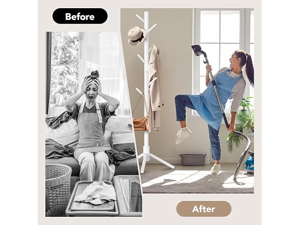 Wooden Tree Coat Rack Stand - Gallery 7