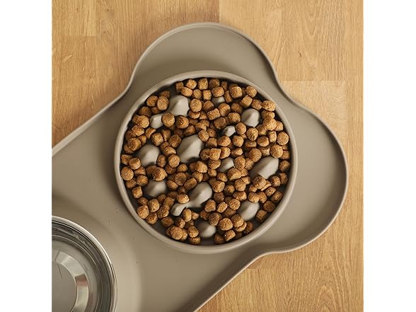 Gibson Home Curious Canines Slow Feeder Dog Bowl Set