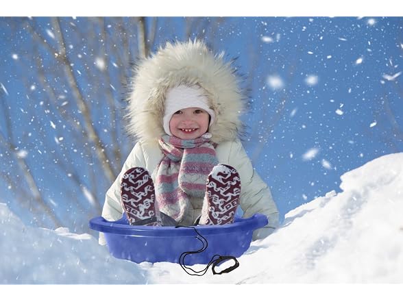 Superio Toboggan Snow Sled 37" Plastic Sled 12 Pack