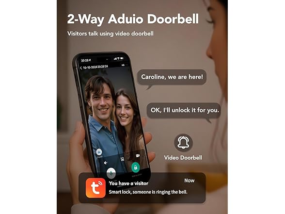 DEVO G1 Video Smart Lock with Camera & Doorbell, 6-in-1 Keyless Entry Door Lock for Front Door with Fingerprint, Auto Locks, App Remote, Wi-Fi Smart Deadbolt Black (Open Box)