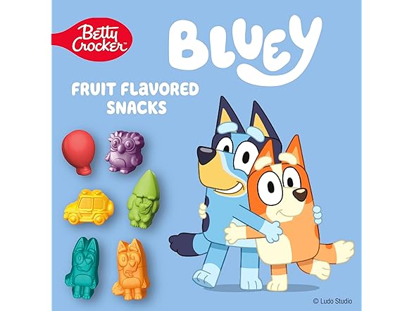 22CT Bluey Fruit Flavored Snacks, Fat Free