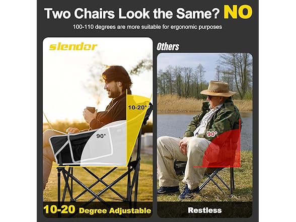 Slendor Oversized Heated Camping Chair