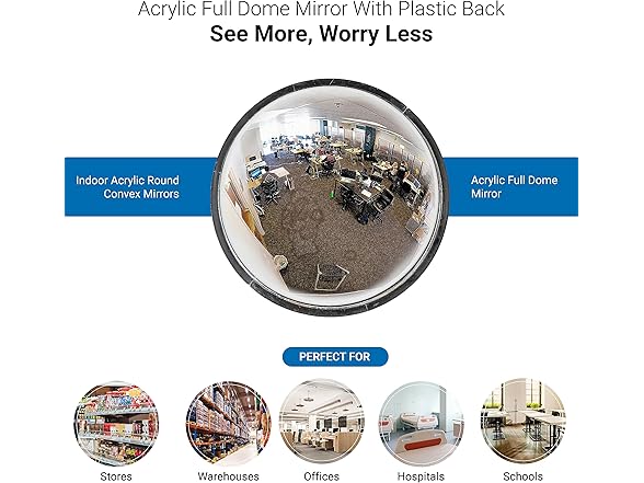 18" Acrylic Dome Convex Mirror