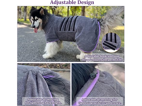 Periflowin Dog Drying Coat Bathrobe Towel