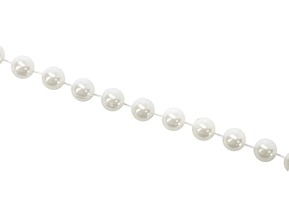Mandala Crafts Faux 8mm White Pearl Beads - Gallery 2