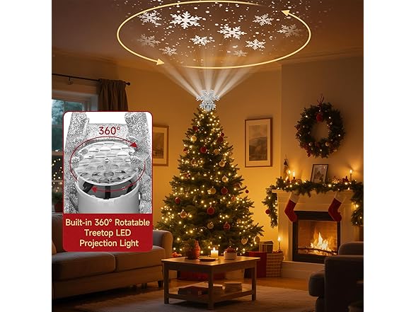 Meoligr Christmas Tree Topper Lighted