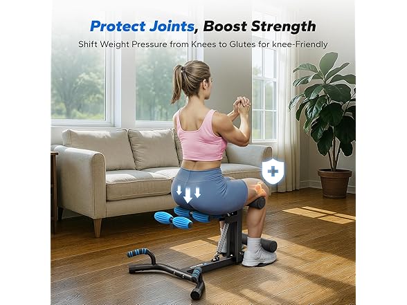 Black/Blue Deep Squat Machine