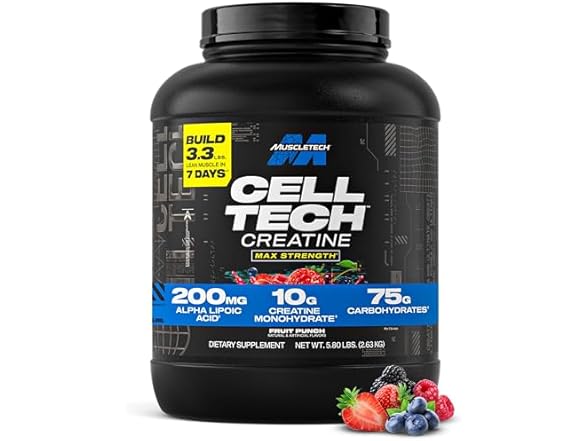 MuscleTech Cell Tech Creatine Post Workout Recovery, Fruit Punch