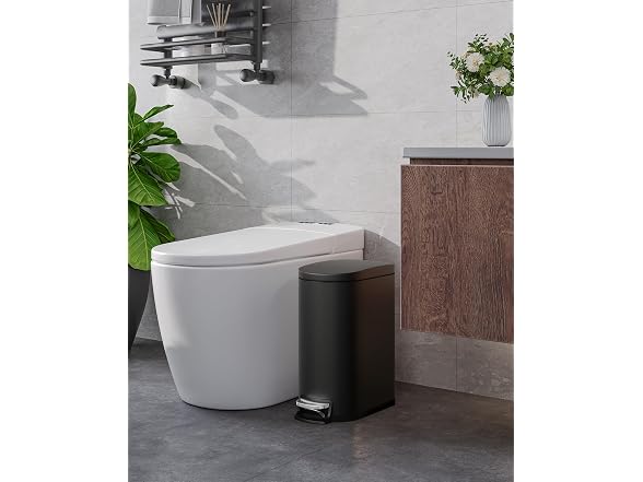 OUTLANE 2.6 Gal / 10L Stainless Steel Kitchen Trash Can Black
