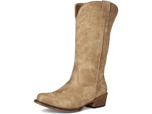 ROPER Judith Vintage Beige Faux Leather