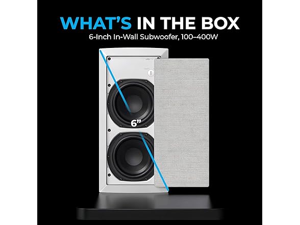 DEEJAY LED DEEJAY LED 2  6-Inch in-Wall Subwoofer,