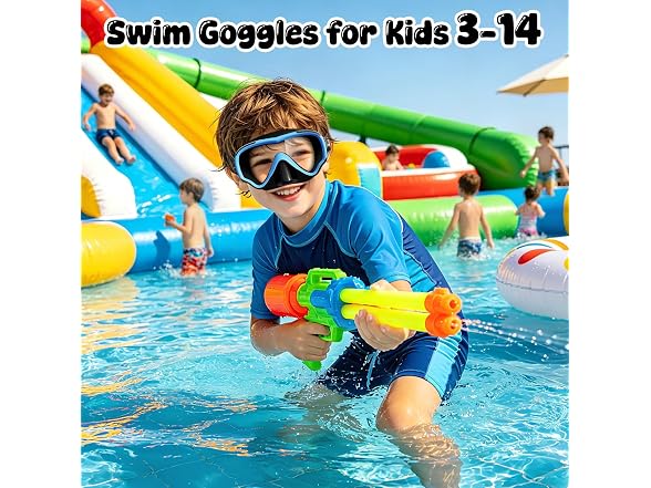 VegoVia Kids Swim Goggles W/ Nose Cover