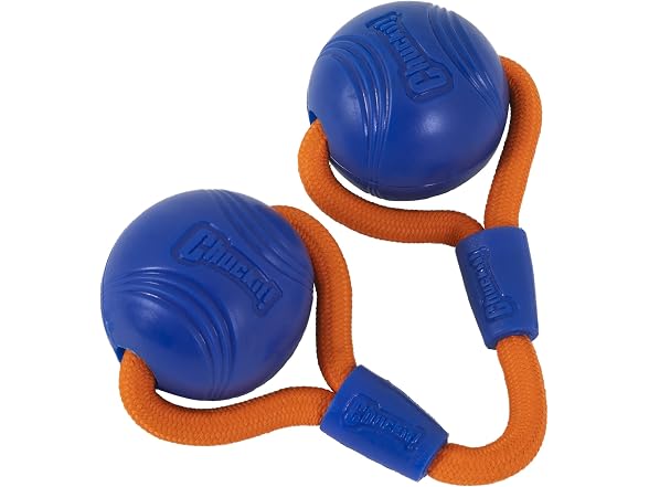 Chuckit! Crunch Ball Dog Toy, Medium, Duo Tug