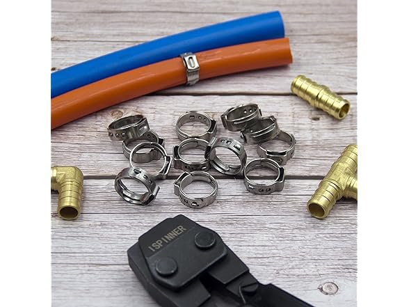 3/8" PEX Cinch Clamp Rings 100 Pack