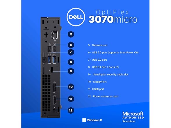 Dell OptiPlex 3070 Micro PC, i5-9500, 8GB/250GB