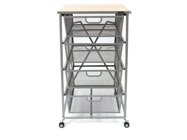 Origami DFS-04-GRAY 4 DRAWER STORAGE CART Gray