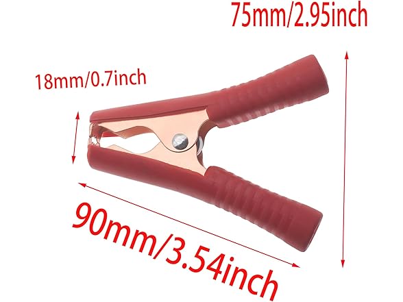 100A Battery Clamps 6Pcs 3Red 3Black