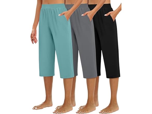 Women’s Capri Sweatpants 3 Pack