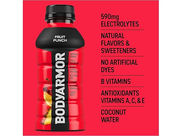 8PK BODYARMOR Sports Drink, Fruit Punch