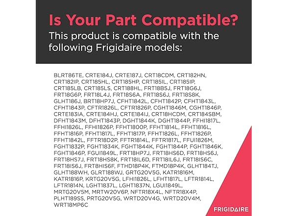 Frigidaire Door Gasket, Black