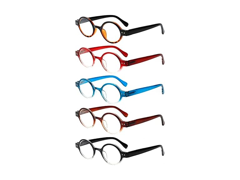 10 Pack Retro Round Reading Glasses