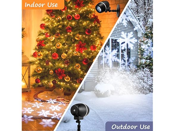 LED Snowflake Projector w/Remote