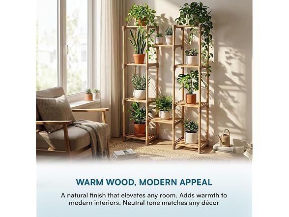 Honey-Can-Do 10-Tier Wood Plant Stand - Gallery 8