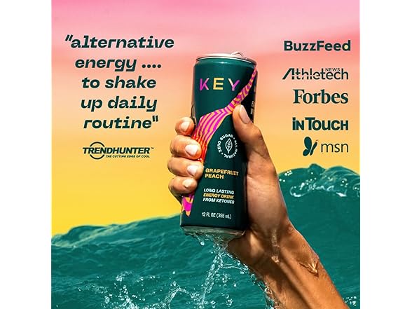 12PK KEY Ketone Energy Drink - Sugar Free
