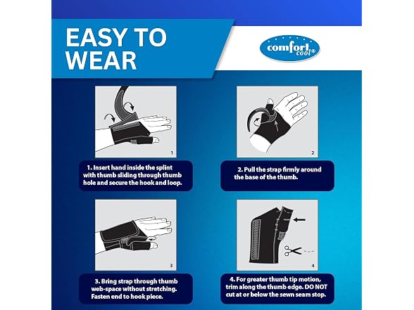 Comfort Cool CMC Thumb Brace Black Medium