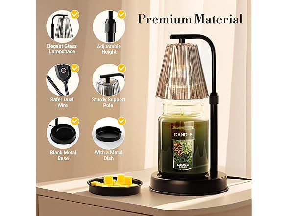 Marycele Black Candle Warmer Lamp