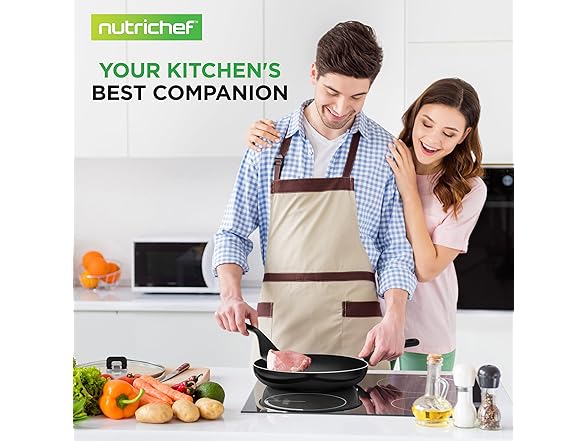 NutriChef 17pc Non-Stick Cookware Set