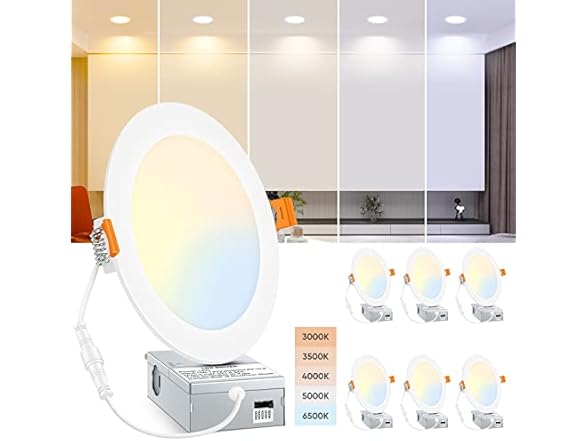 BesLowe 4-Pack 6" 5CCT Ceiling Lights
