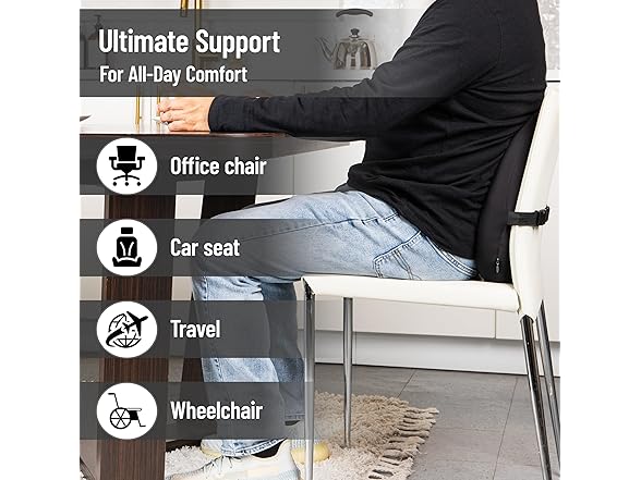 Mind Reader Lumbar Support Pillow