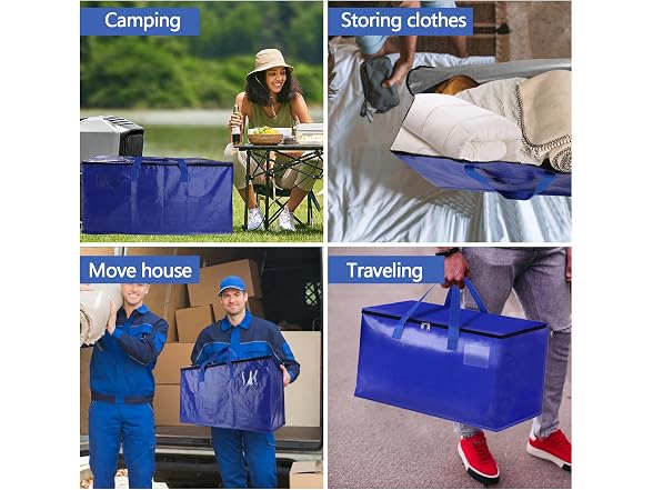 10 Pack Waterproof Moving Storage Bags, 100 lbs 95L