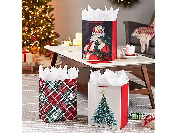 Hallmark 3 Large Christmas Gift Bags