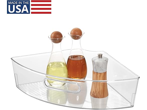 iDesign Lazy Susan 1/4 Wedge Organizer Bin