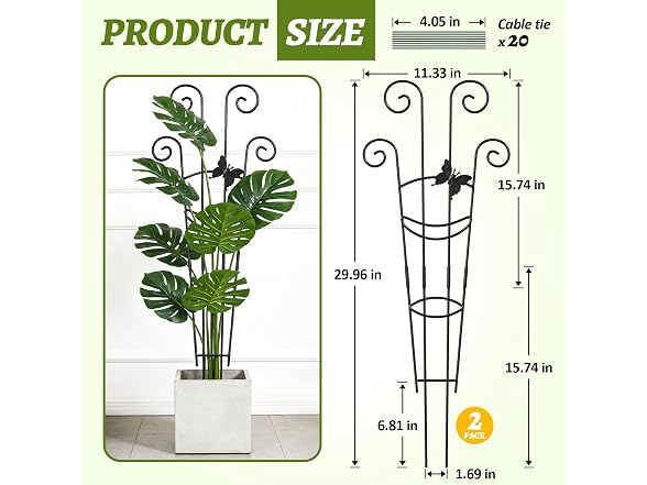 Netuaoo Plant Trellis 2 Pack