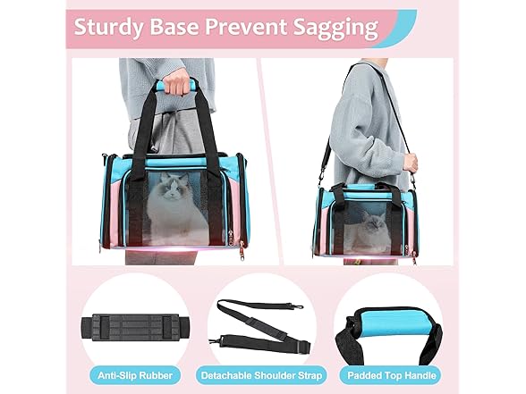 Discala Cat Dog Carrier Up to 15 Lbs
