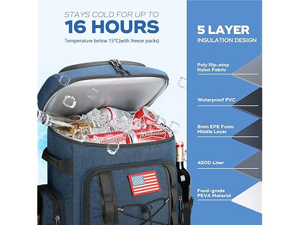 Maelstrom Cooler Backpack,50 Can Insulated
