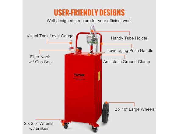 30 Gallon Fuel Caddy, Gas Storage Tank &